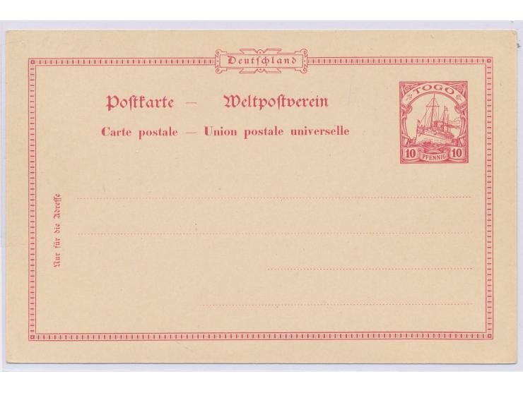 Probedruck  Ganzsache 10 Pf. (3. und 4. Adresszeile 56 und 74 mm), MiPr. 125 
