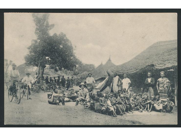 Ansichtskarte  Atakpame - Aussenstation ...,  Verlag der Norddeutschen Missionsgesellschaft, Bremen, Frankatur 5 Pf., Gitters