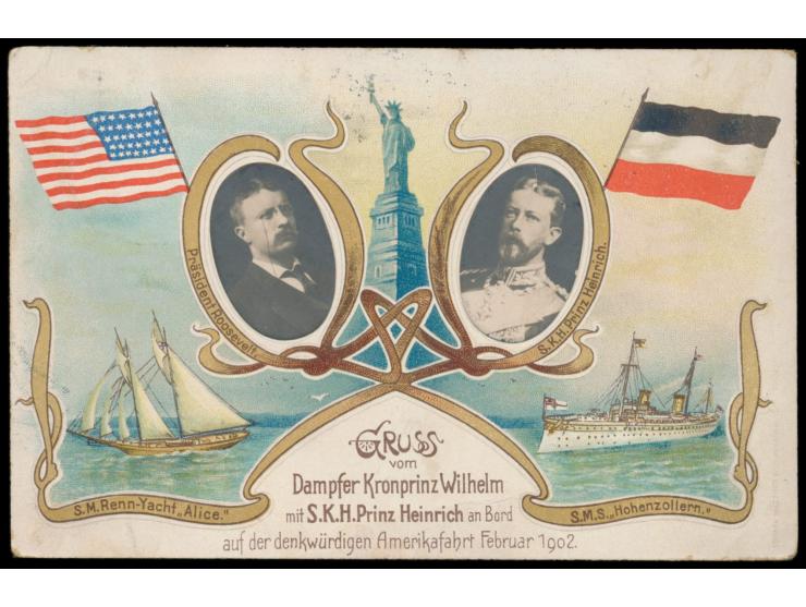 Deutsch-Amerikanische Seepost Bremen - New York: &nbsp;Lot von 12 Belegen mit sauberen Abschlägen: III (9.11.93), IV (22.5.94