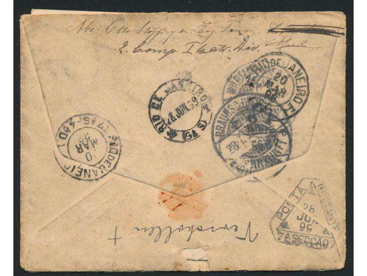 2x 10 Pfg. Krone/Adler auf Brief &nbsp;Wilhelmshaven 2.3.98, an &quot;Ehler Reimers, &nbsp;Steuermann auf großer Fahrt, &nbsp