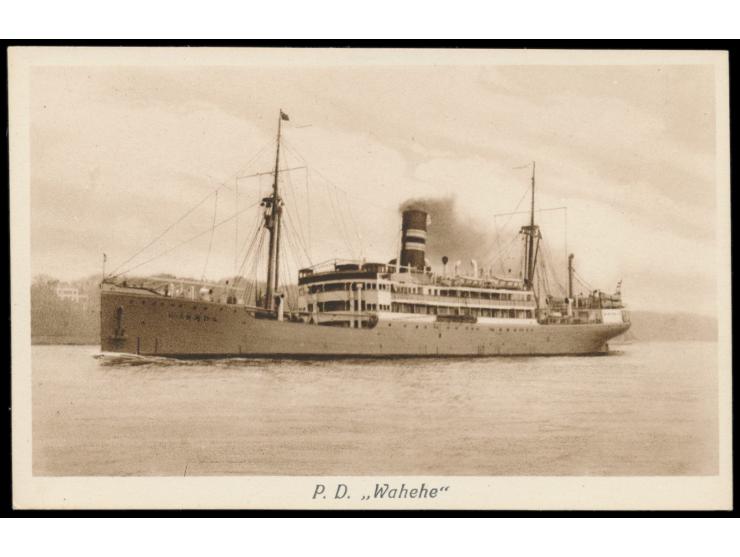 Stempel Deutsche Seepost &nbsp;Linie Hamburg - Westafrika LXIII. &nbsp;und violetter L1 &nbsp;&quot;Wahehe&quot; &nbsp;auf Br