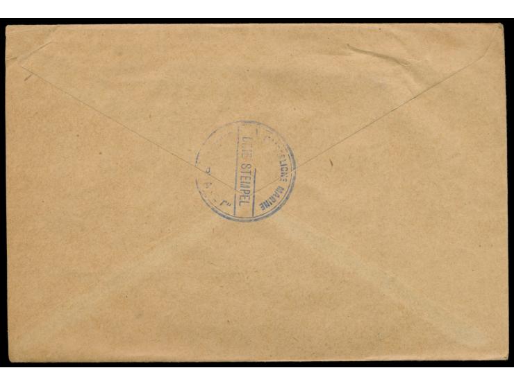 Stempel  MSP No. 63  23.6.10,  S.M.S. Planet  in Noumea, während der Australien-Reise 1910 in  Neukaledonien,  zwei Abschläge