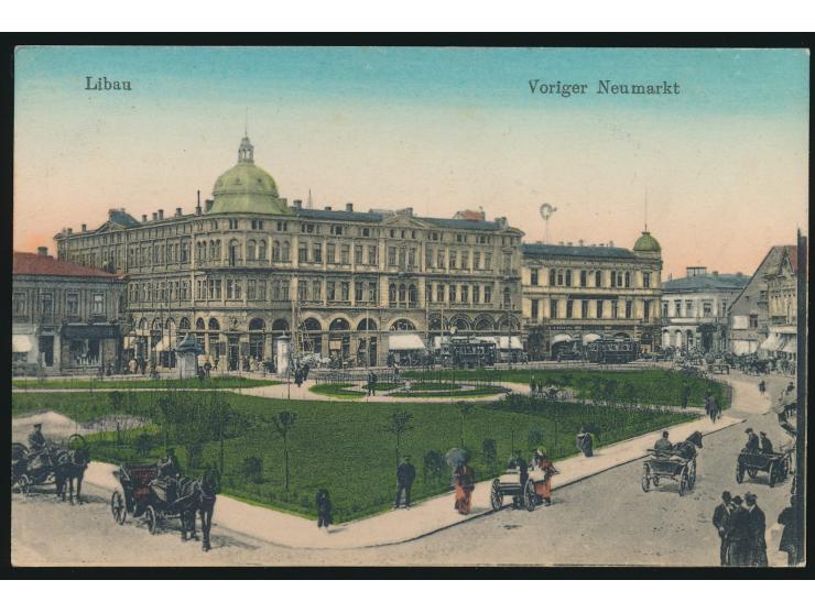 Stempel  MSP Nr. 478  7.12.1917,  VI. Minenräum-Division,  Ansichtskarte  Libau  mit Absenderangabe "... I. Mutterschiff ..."