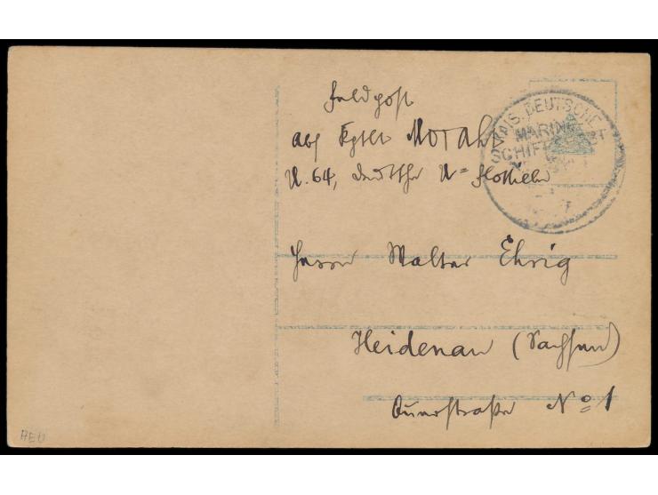 undeutlicher Stempel  MSP No. 204,  Deutsche Unterseebootsflottille Mittelmeer Pola, auf Foto-Ansichtskarte  Kapitänleutnant 