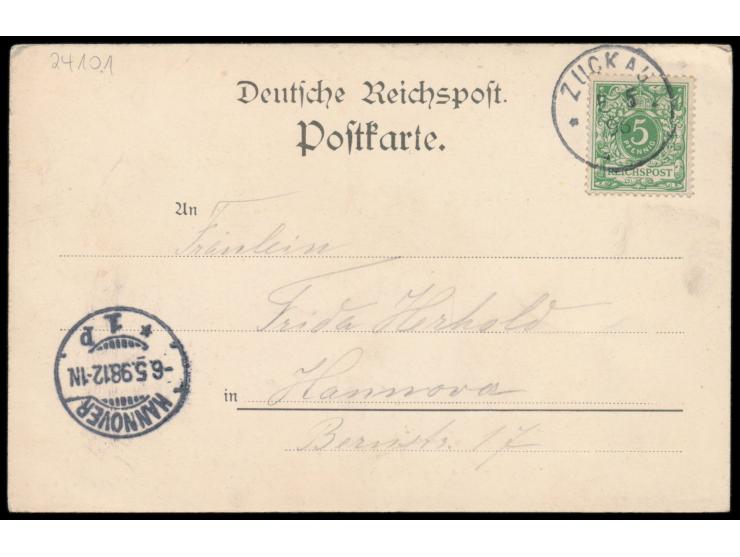 Kreis Karthaus (Regierungsbezirk Danzig):  Litho-Ansichtskarte  "Gruss vom Thurmberge aus der Cassubischen Schweiz",  Frankat