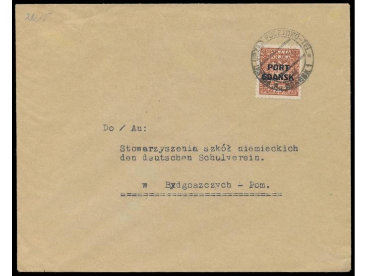 Polnische Post:  Einzelfrankatur 25 Gr. (1929) auf Brief mit Stempel  Gdansk 1 u  7.12.35 nach Bydgoszcz, Bedarf
