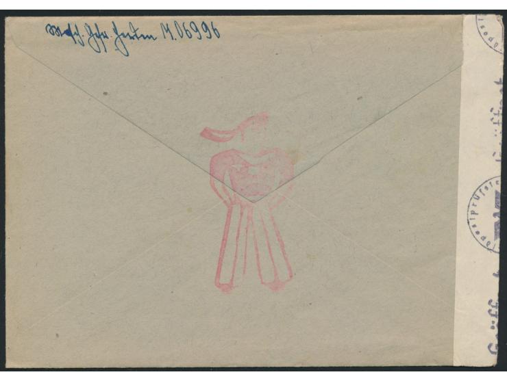 Feldpostbrief mit Stempel &nbsp;Memel 1 &nbsp;3.12.42 nach Coswig, Absender und Briefstempel Kommando Feldpost-Nr. M 06996 = 