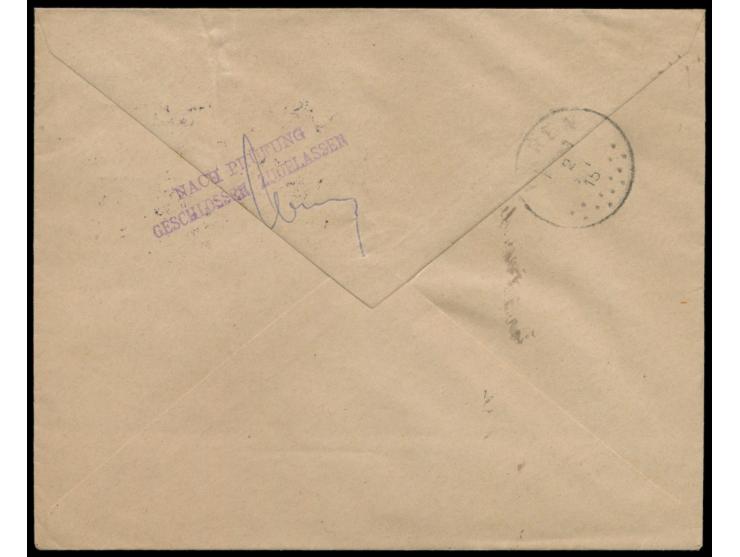 10 C. und 25 C. mit  Firmenlochung "D N / C"  (Louis de Naeyer &amp; Cie) auf Einschreibbrief mit Stempel  Brüssel 1  1.12.15