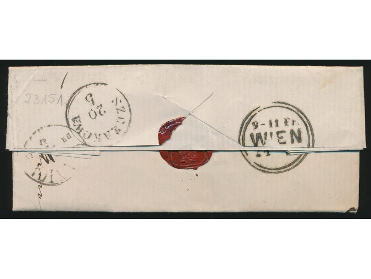 Königreich Polen,  Faltbrief mit K1  Lakroczyn  mit handschriftlichem Datum 18.5.(1862) nach Wien, links unten aufgeschlüssel