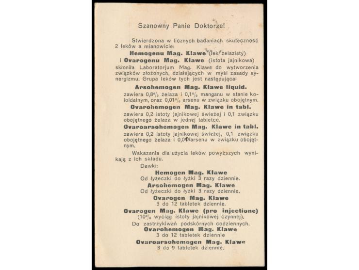 Warschauer Aushilfsausgabe  10 Fen. (auf nicht verausgabter Stadtpostmarke 6 gr., Fischer Nr. 3) auf Drucksachenkarte mit deu