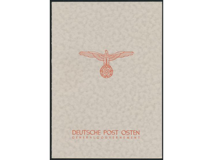 3 Jahre NSDAP im Generalgouvernement,  Geschenkheft  mit Beschriftung, Inhalt 5 Marken, sehr saubere Erhaltung
