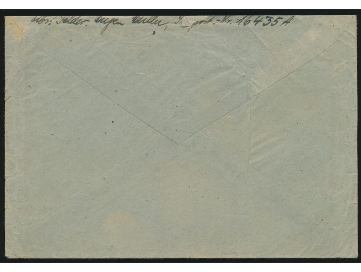 Ostpreußen-Kessel,  Brief mit FPSt UB e 12.3.45 nach Berlin, handschriftlicher Absender ... FPNr. 16435 A = Regimentsstab Gre