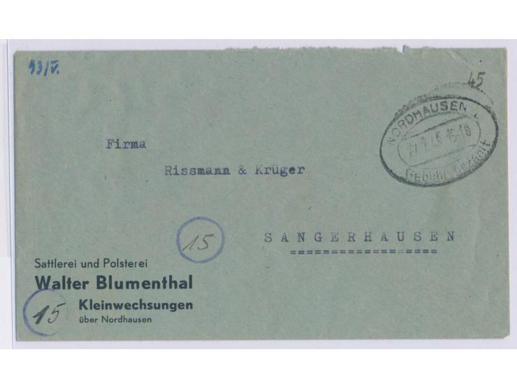 Frankreich- Frankatur 4 F auf Brief aus  Camp de Gurs,  Stempel Camp de Gurs 20.1.42, Lager- Zensurstempel  No.3 . Schreiberi