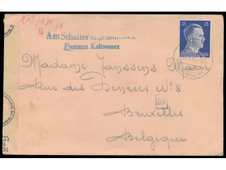 Zwangsarbeiterlager Kaltwasser der &nbsp;Bromberg Dynamit Nobel AG: &nbsp;Brief eines belgischen Zwangsarbeiters nach Brüssel