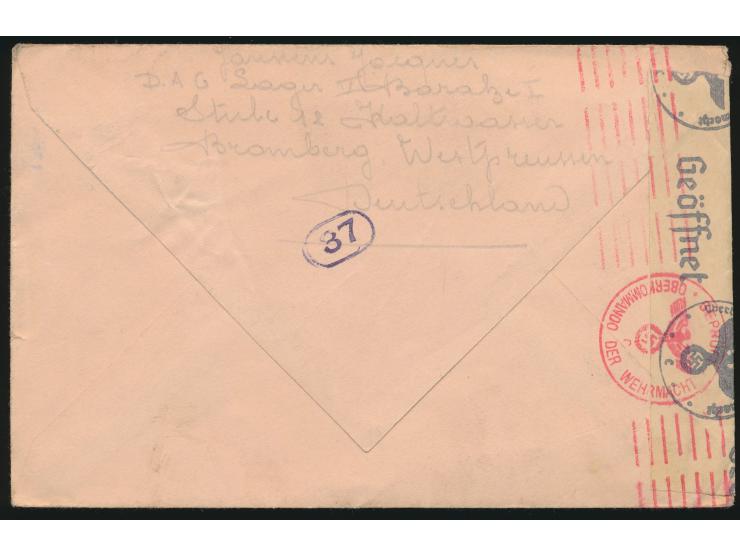 Zwangsarbeiterlager Kaltwasser der &nbsp;Bromberg Dynamit Nobel AG: &nbsp;Brief eines belgischen Zwangsarbeiters nach Brüssel