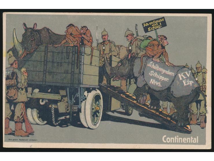 Stempel  Hochdonn (Holstein)  20.4.18 und Briefstempel  Kommandantur des Kriegsgefangenenlagers Hochdonn  auf Reklamekarte  C