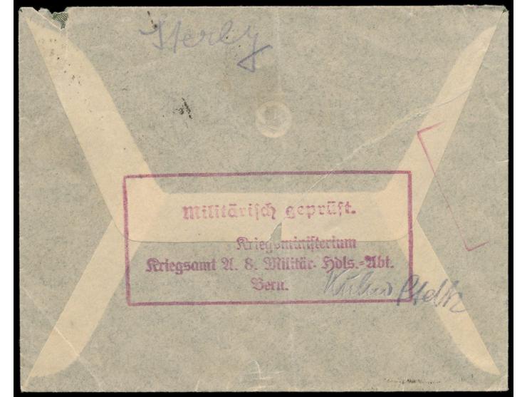Brief aus Bern / Schweiz mit vorderseitig Absenderangabe &quot;Lt. Storby (?) Milit. Handelsabteilung, Bahnpostamt Weil-Leopo