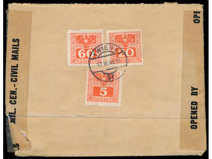 Paar 12 Pf. Ziffer auf Brief mit Bahnpost-Stumpfovalstempel  Herborn - Niederwalgern  Zug ... 3.6.46 (Stempelveteran) nach Wi