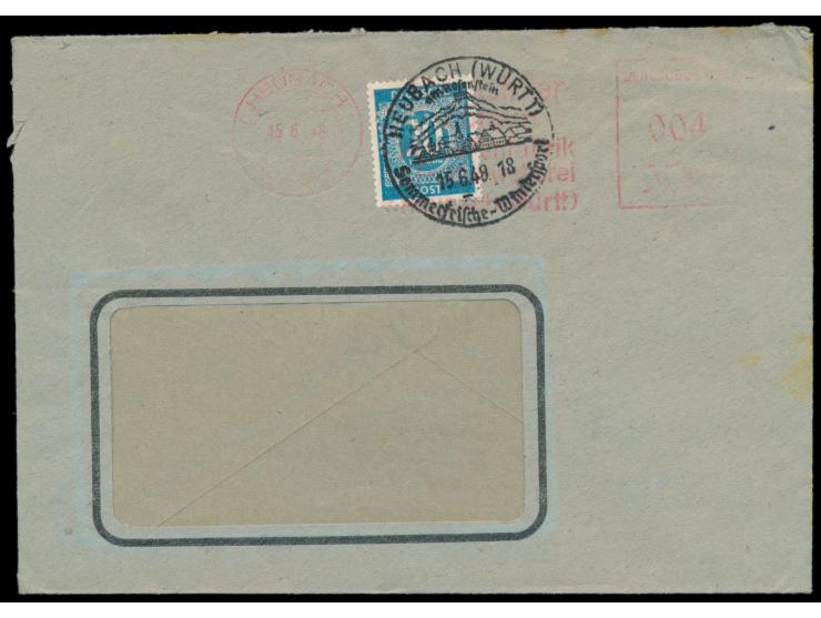 20 Pf. Ziffer mit im Hohmann-Handbuch nicht aufgeführter &nbsp;Firmenlochung &quot;S &amp; B&quot; &nbsp;in Kombination mit A