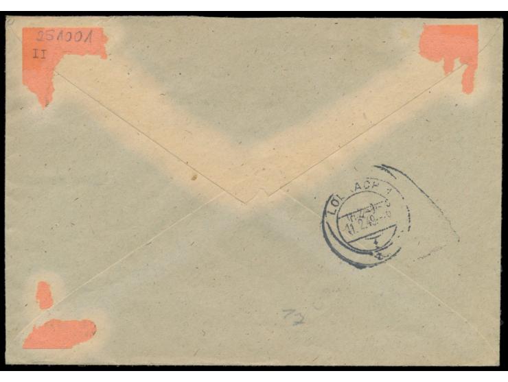 Mischfrankatur  Schwarzaufdruck  24 Pf. und 60 Pf. und  Rotaufdruck  60 Pf. auf  Einschreiben-Rückschein-Brief,  Stempel Berl