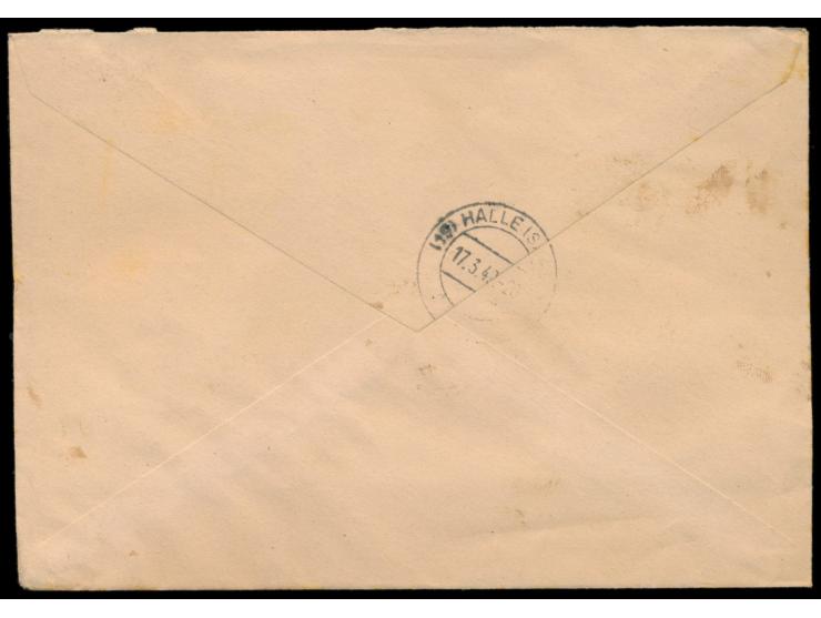 30 Pf. Rotes Kreuz  als waagerechtes Paar mit Seitenrand rechts auf  Einschreibbrief,  Stempel  Freiburg (Breisgau) 2  14.3.4