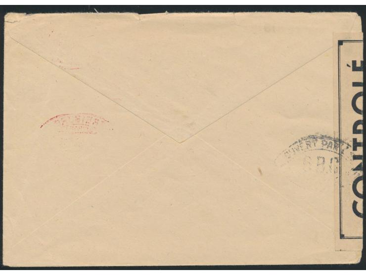 Zensurstelle Freiburg,  Auslandsbrief mit rotem Stempel  Freiburg (Breisgau)  31.10.46 nach Tel Aviv / Palästina, links schwa