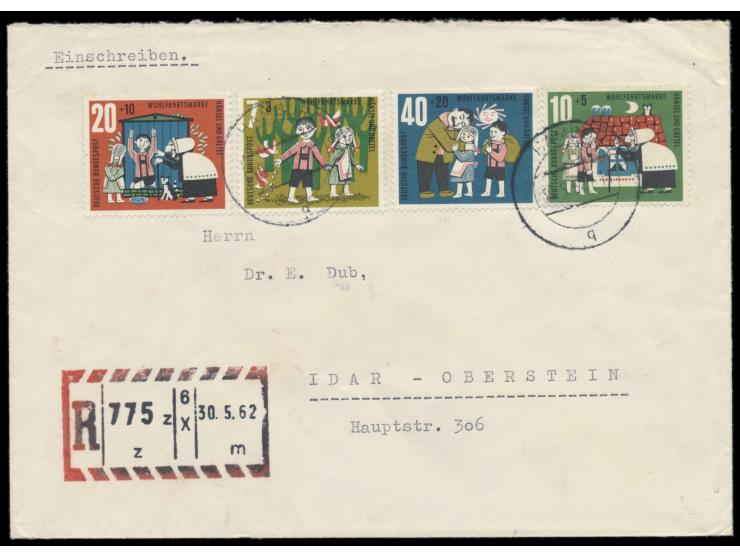 Einschreibbrief Hamburg 36 30.5.62 nach Idar-Oberstein, Versuchs-R-Automat mit Maschinen-Nr. 6 X, UB zStichwort: Einschreibbr