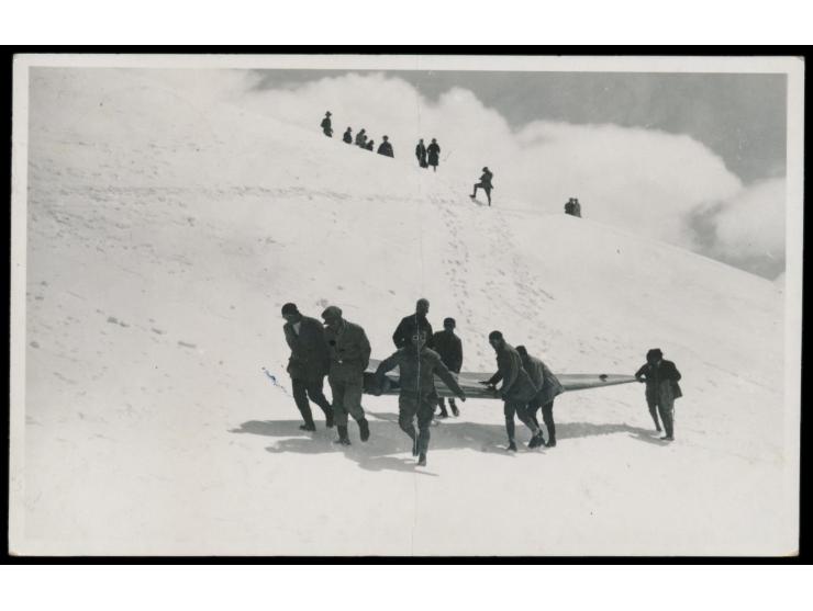 Segelflug Zürich - Davos 19.1.1932: &nbsp;Foto-Ansichtskarte mit handschriftlichem Beförderungsvermerk &quot;Mit &nbsp;Segelf