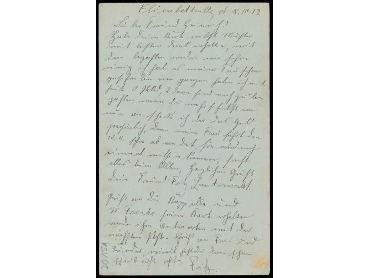 Belgisch-Kongo,  Ganzsache 10 C. mit Stempel  Sakania  13.10.1912 (District Haut Luapula / Haut-Katanga, im äußersten Südoste
