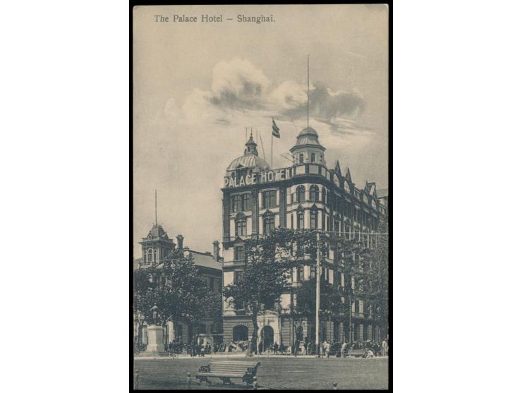 Ansichtskarte  Shanghai - The Palace Hotel,  Frankatur Deutsche Post 4 C., Stempel Schanghai 3.4.12, nach Schweden, Bedarf
