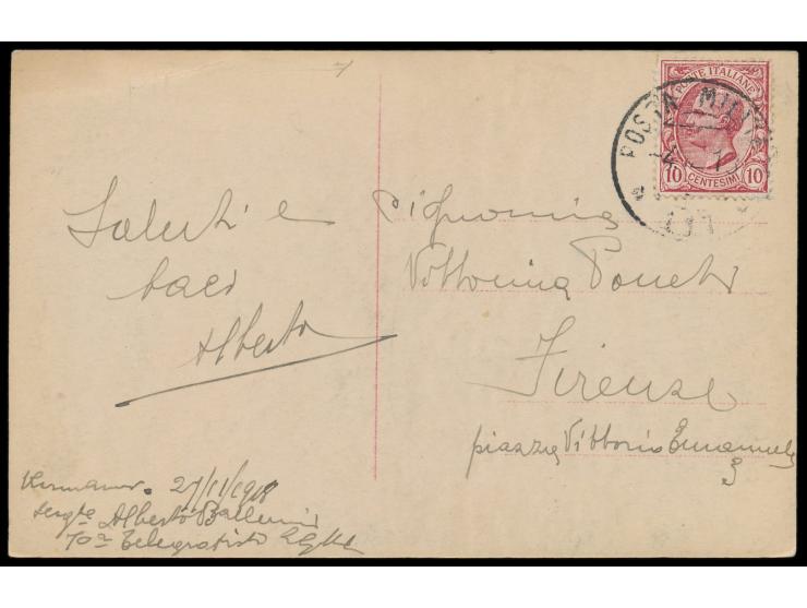 Italienische Besetzung, &nbsp;Stempel &nbsp;Posta Militare 117 &nbsp;29.11.18 und 4.12.18 (in Thessaloniki) auf zwei Postkart