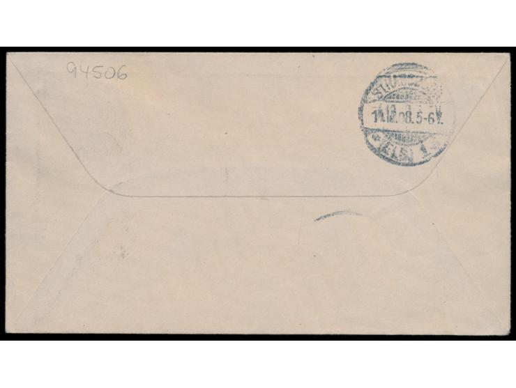 Russische Post,  Ganzsachenumschlag 14 Kop. mit rotem Kitai-Aufdruck nach Deutschland, 2 x Stempel  Shanghai Poste Russe d  2