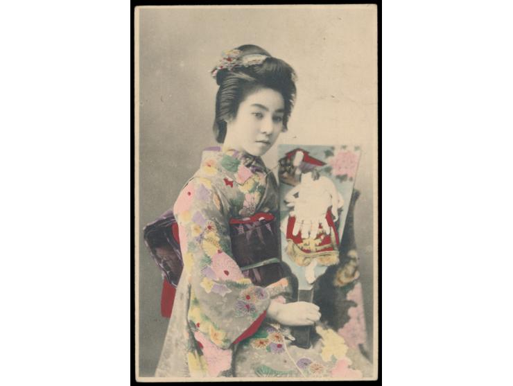 Russische Post in der Mandschurei,  Russland 2 Kop. auf Ansichtskarte mit Grußtext zum Drucksachentarif nach Deutschland, Ste