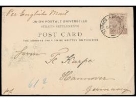 Dreibild-Ansichtskarte  Singapore: Mohamedan Mosque, Chinese Temple, Hindoo Temple,  Verlag C. A. Ribeiro &amp; C., Singapore