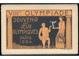 VIIIe. Olympiade, &nbsp;Paris 1924: komplette Serie von 8 Sonderganzsachen mit Wertstempel 15 C. Pasteur, ungebraucht, mit da