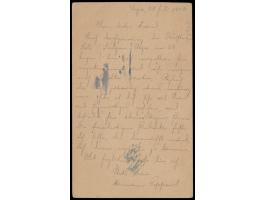 Russische Post,  Stempel  Urga   a  19.7.10 (Hellriegl Type 6) auf Russland-Ganzsache 4 Kop. nach Deutschland, nachgesandt na