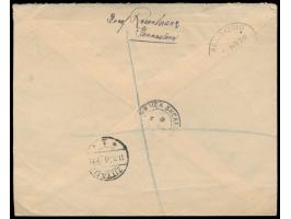 2 x 13 M. auf  Einschreibbrief  mit Stempel  Mea Shearim Jerusalem  4.11.30 nach Deutschland, handschriftlicher Registrierver