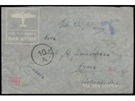 Brief aus dem &nbsp;Internment Camp &nbsp;&nbsp;Djeddah &nbsp;nach Deutschland, rückseitig italienischer Zensurverschlußzette