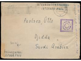 portofreier Interniertenbrief mit Stempel  Bremervörde  26.3.42 an den Deutschen Otto Paulsen im  Internierungslager Djidda /