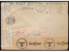 portofreier Interniertenbrief mit Stempel  Bremervörde  26.3.42 an den Deutschen Otto Paulsen im  Internierungslager Djidda /