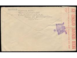 Südafrika  2 x 1 1/2 d. auf Brief mit Stempel  Kommandonek  21.5.42 an den Deutschen Adolf Kämpfer im  Internierungslager Dji
