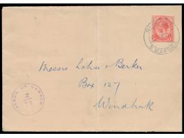 Südafrika 1 d. auf Brief mit Stempel  Rehoboth S.W.Africa  8.1.19 nach Windhoek, vorderseitig violetter Kreisstempel  Passed 