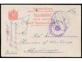 Ansichtskarte aus Bangkok an den internierten Kapitän des Dampfers Braunfels Johann Zimmermann im indischen Internierungslage