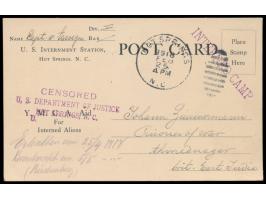 Vordruckkarte &nbsp;U.S. Internment Station Hot Springs - Y.M.C.A Aid for Interned Aliens, &nbsp;Stempel &nbsp;Hot Springs &n