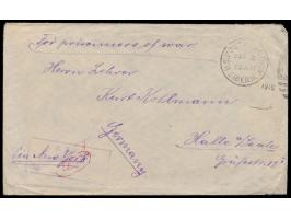 Stempel  U.S. Postal Agency Siberia  2.10.1919 und 17.7.1919 auf zwei Briefen eines Deutschen im  Kriegsgefangenenlager Wladi