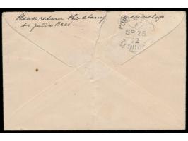 50 C. Bolivar (1899)  diagonal halbiert  auf Brief mit violettem Stempel  Caracas  20.9.  nach Trinidad,  Ankunftstempel Port