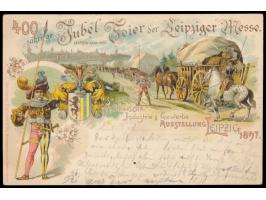Leipzig, &nbsp;14 Ansichtskarte n &nbsp;zur &nbsp;Thüringischen Industrie- und Gewerbe- Ausstellung 1897, &nbsp;alle mit 5 Pf
