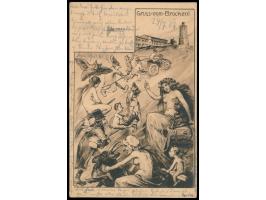 Gruss vom Brocken:  "Zur Walpurgisfeier auf dem Blocksberge 1904. Zweite Amtliche Karte seiner diabolischen Hoheit Satanas de