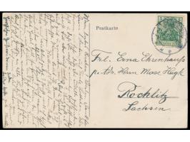 Circus Blumenfeld "Circus im Wasser",  Reklamekarte des jüdischen Familienunternehmens aus Magdeburg, Frankatur 5 Pfg. German