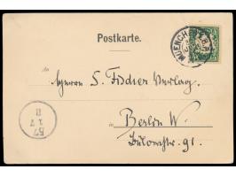 Reklamekarte für das  American Hotel 4 Jahreszeichen München,  Signatur von Theatermaler  Paul Rieth  (auch Zeitschrift Jugen